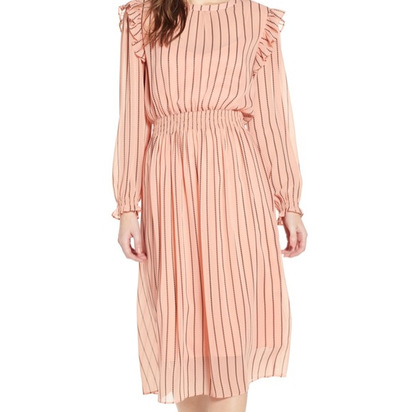 Scotch & Soda Dresses & Skirts - NWT SCOTCH & SODA PRINT MIDI RUFFLE DRESS L / 8